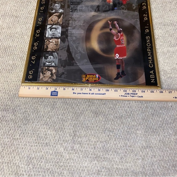 Chicago Bulls Michael Jordan 1998 NBA Finals Last Shot Framed Poster  20” X 16” - Picture 7 of 7